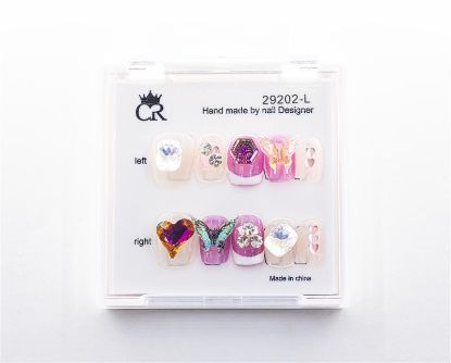 Picture of CROWN HAND PAINTED PRESS-ON NAILS - 29202-L