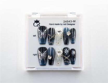 Picture of CROWN HAND PAINTED PRESS-ON NAILS - 24543-M