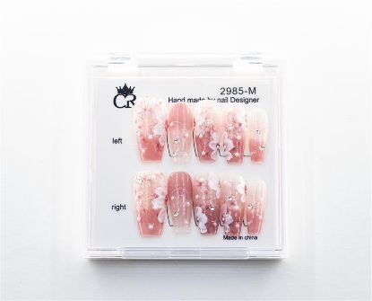 Picture of CROWN HAND PAINTED PRESS-ON NAILS - 2985-M