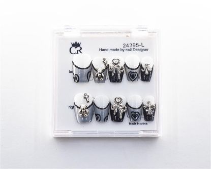 Picture of CROWN HAND PAINTED PRESS-ON NAILS - 24395-M