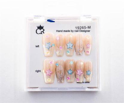 Picture of CROWN HAND PAINTED PRESS-ON NAILS - 19265-M