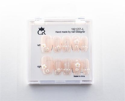 Picture of CROWN HAND PAINTED PRESS-ON NAILS - 16127-L