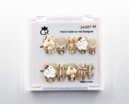 Picture of CROWN HAND PAINTED PRESS-ON NAILS - 24397-L