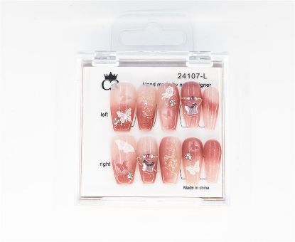 Picture of CROWN HAND PAINTED PRESS-ON NAILS - 24107-L