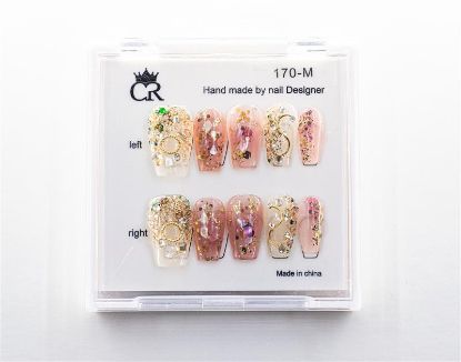 Picture of CROWN HAND PAINTED PRESS-ON NAILS - 170-M