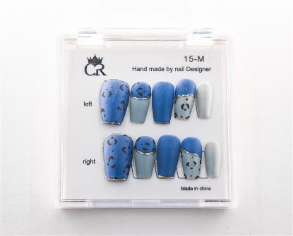 Picture of CROWN HAND PAINTED PRESS-ON NAILS - 15-M