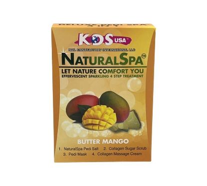 Picture of KDS BUTTER MANGO NATURAL SPA 4 STEP PEDICURE KIT SINGLE BOX