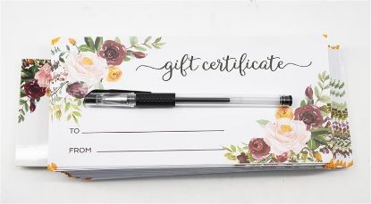 Picture of GIFT CERTIFICATE PACK WITH ENVELOPE AND PEN