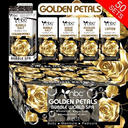 Picture of NBC DELUXE PEDICURE KIT GOLDEN PETALS CASE OF 50 KITS