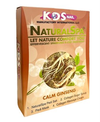 Picture of KDS CALM GINSENG NATURAL SPA 4 STEP PEDICURE KIT SINGLE BOX