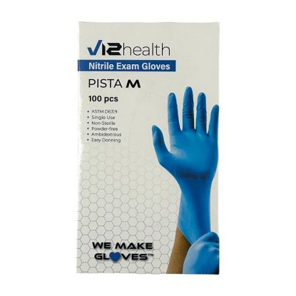 Picture of V12 HEALTH NITRILE EXAM BLUE M SINGLE BOX