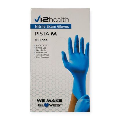 Picture of V12 HEALTH NITRILE EXAM BLUE M CASE 10 BOX