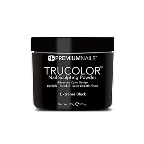 Picture of PREMIUMNAILS TRUCOLOR EXTREME BLACK ACRYLIC POWDER 3.7OZ