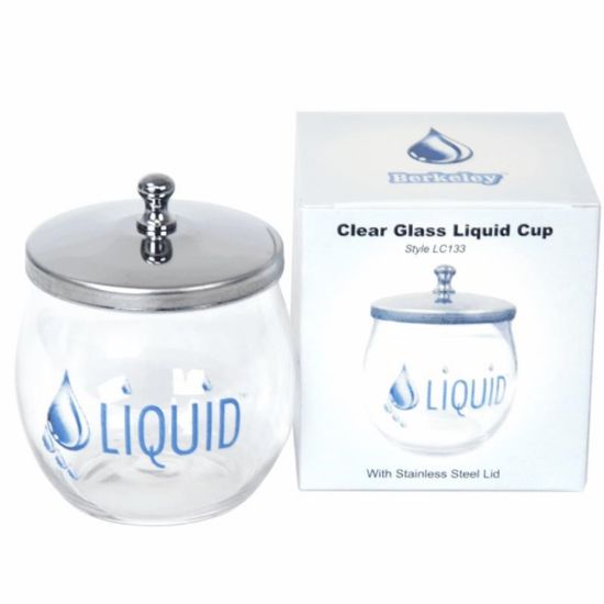 Picture of BERKELEY CLEAR GLASS LIQUID CUP WITH STAINLESS STEEL LID