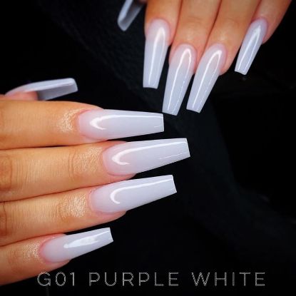 Picture of NOTPOLISH GLOW COLLECTION  PWD G01  PURPLE WHITE DIPPING ACRYLIC