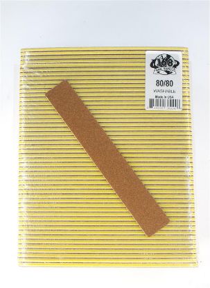 Picture of 168 NAIL SUPPLY YELLOW JUMBO FILES 80/80 (50 PIECES)