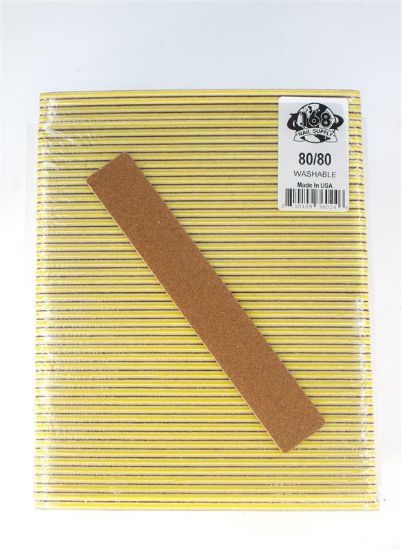 Picture of 168 NAIL SUPPLY YELLOW JUMBO FILES 80/80 (50 PIECES)