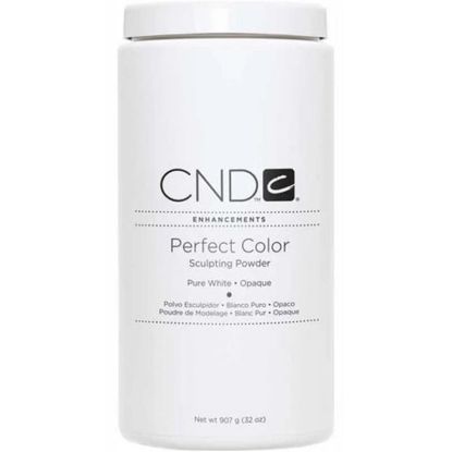 Picture of CND PERFECT COLOR SCULPTING POWDER PURE WHITE - OPAQUE  32 OZ