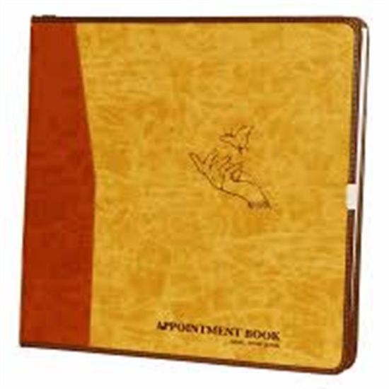 Picture of BERKELEY  SALON APPOINTMENT BOOK BURGUNDY BROWN LEATHER BINDER 6 COLUMN