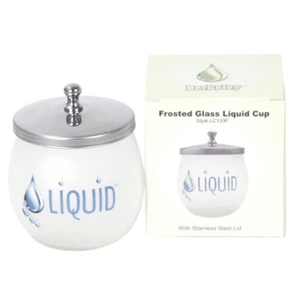 Picture of BERKELEY FROSTED GLASS LIQUID CUP WITH STAINLESS STEEL LID