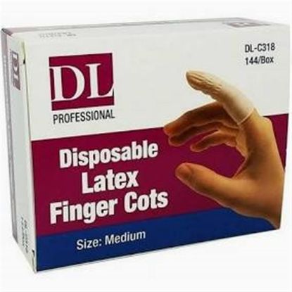 Picture of DL PROFESSIONAL DISPOSABLE LATEX FINGER COTS SIZE MEDIUM