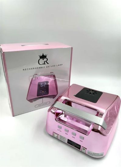 Picture of CROWN RECHARGEABLE UV/LED LAMP WITH BUILT IN FAN PINK