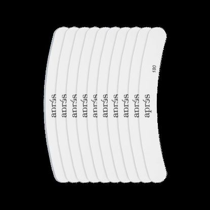 Picture of APRES WHITE NAIL FILE 100/180 GRIT - CRESCENT - PACK OF 10