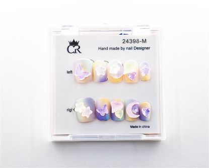 Picture of CROWN HAND PAINTED PRESS-ON NAILS - 24398-M