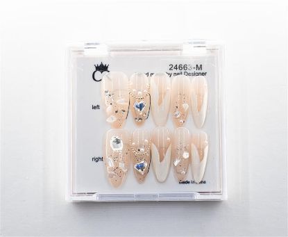 Picture of CROWN HAND PAINTED PRESS-ON NAILS - 24663-L