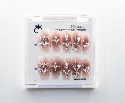 Picture of CROWN HAND PAINTED PRESS-ON NAILS - 29133-L