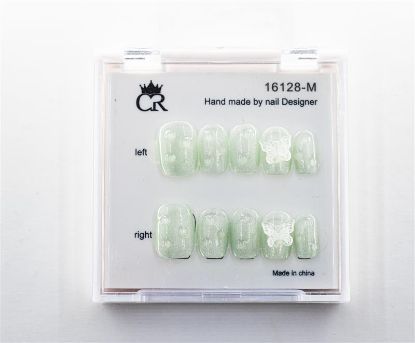 Picture of CROWN HAND PAINTED PRESS-ON NAILS - 16128-M