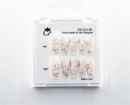 Picture of CROWN HAND PAINTED PRESS-ON NAILS - 29103-M