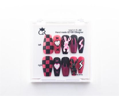 Picture of CROWN HAND PAINTED PRESS-ON NAILS - 29212-M