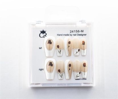 Picture of CROWN HAND PAINTED PRESS-ON NAILS - 24158-M