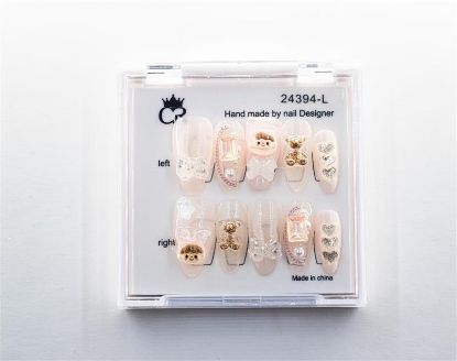 Picture of CROWN HAND PAINTED PRESS-ON NAILS - 24394-M