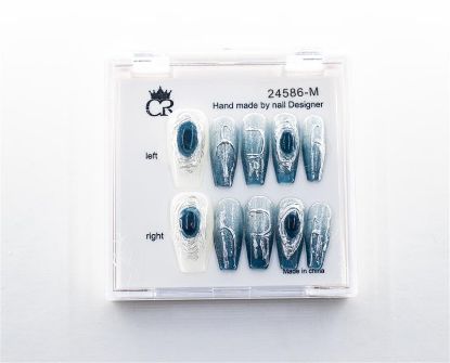 Picture of CROWN HAND PAINTED PRESS-ON NAILS - 24586-M