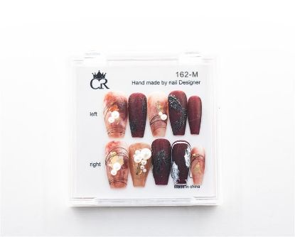 Picture of CROWN HAND PAINTED PRESS-ON NAILS - 162-M