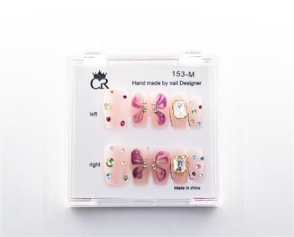 Picture of CROWN HAND PAINTED PRESS-ON NAILS - 153-M