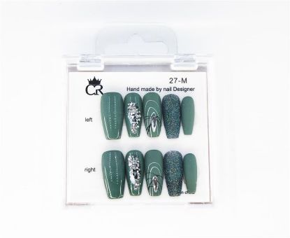 Picture of CROWN HAND PAINTED PRESS-ON NAILS - 27-M