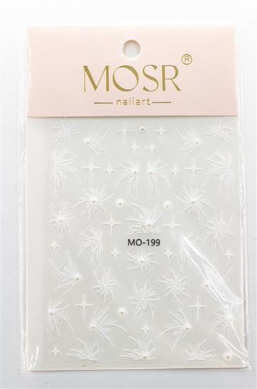 Picture of WHITE PEARL BUTTERFLY STICKERS