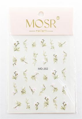 Picture of WHITE & PINK FLOWER STICKERS - MO-202