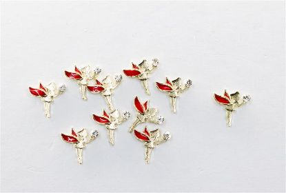 Picture of GOLD FAIRY WITH RED WINGS CHARMS