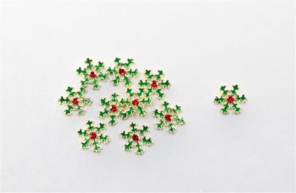 Picture of GREEN SNOWFLAKE CHARMS