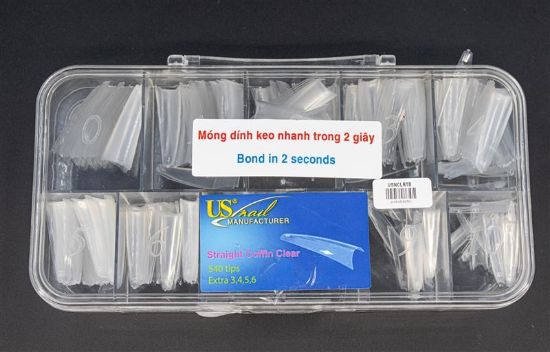 Picture of US NAIL CLEAR COFFIN TIP BOX