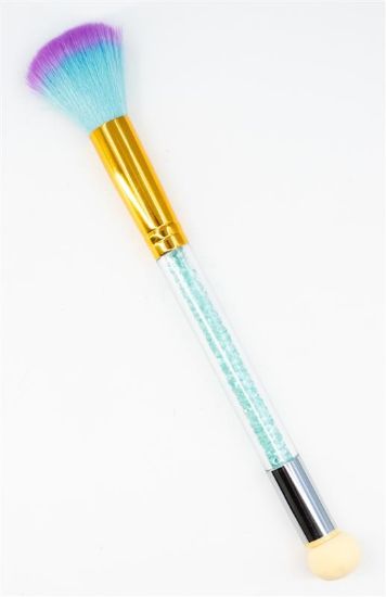 Picture of NAIL DUST BRUSH WITH SPONGE - TEAL