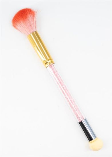 Picture of NAIL DUST BRUSH WITH SPONGE - PINK