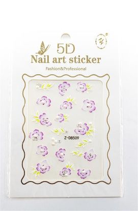 Picture of 5D NAIL ART STICKER PURPLE FLORAL - Z-D8509