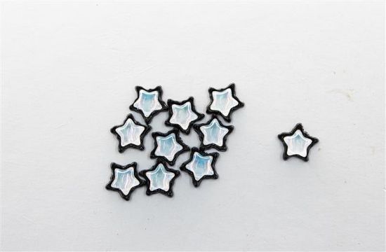 Picture of BLACK AND IRIDESCENT STAR CHARMS