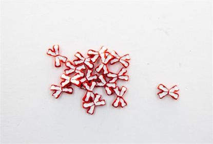 Picture of RED AND WHITE BOW CHARMS