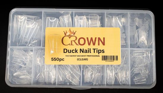 Picture of CROWN DUCK NAIL TIPS 550PCS - CLEAR